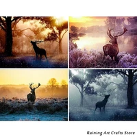 5d diy diamond painting elk forest animal cross stitch kits full drill embroidery landscape mosaic pictures home decor gifts