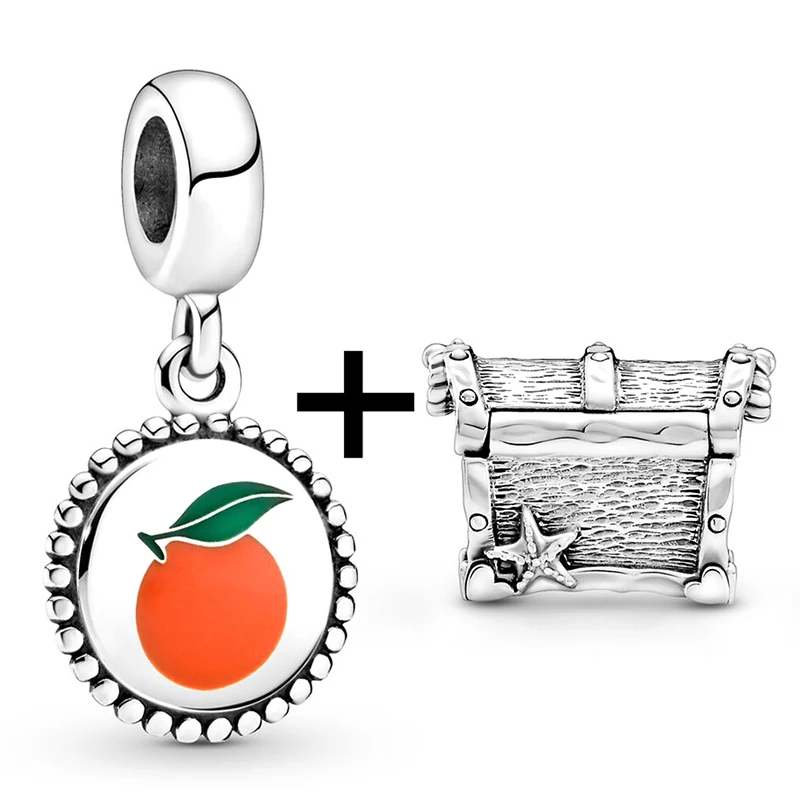 2pcs 2022 hot sale life tree heart crown beads pendant fit original brand charms silver color bracelets for women diy jewelry free global shipping