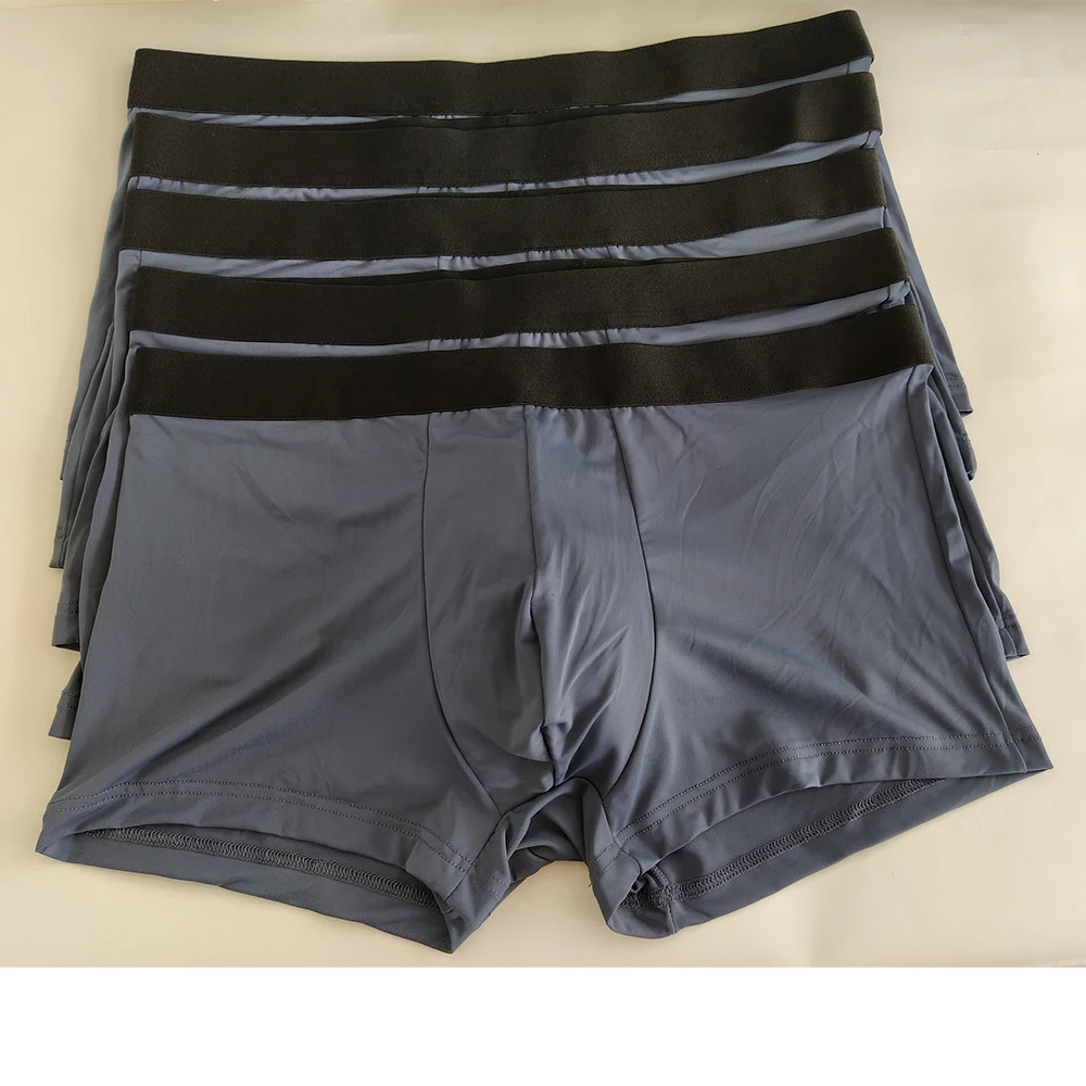 5Pcs/Lot Men's Underwear Ice Knife Deer Feet Solid Color Fresh Soft Comfortable Underwear Factory Wholesale And Customized