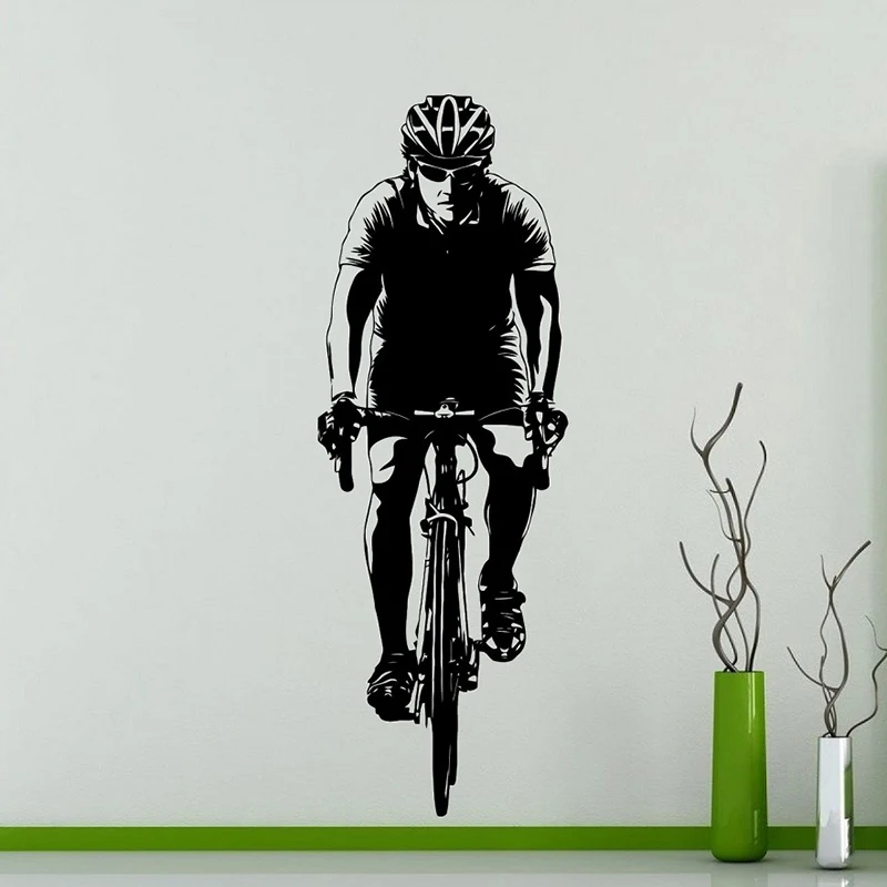 

competitive sports competition wall stickers Road bike vinyl wall stickers bicycle athletes dormitory home art wall decal