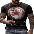 Мужская футболка с принтом в виде пятиконечной звезды, Повседневная Свободная рубашка из полиэстера с круглым вырезом и короткими рукавами, лето 2021