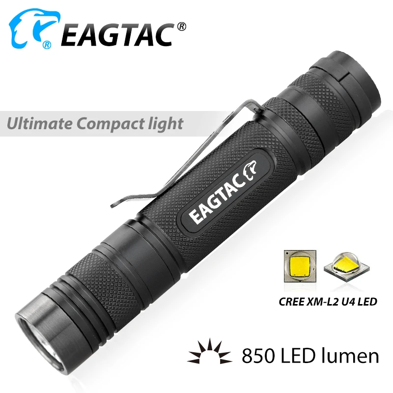EAGTAC D25C2 XM-L2 219C CRI92 850 Lumens 4 Modes 7 Hidden Outputs LED Flashlight Pocket Torch Lower Low Mode