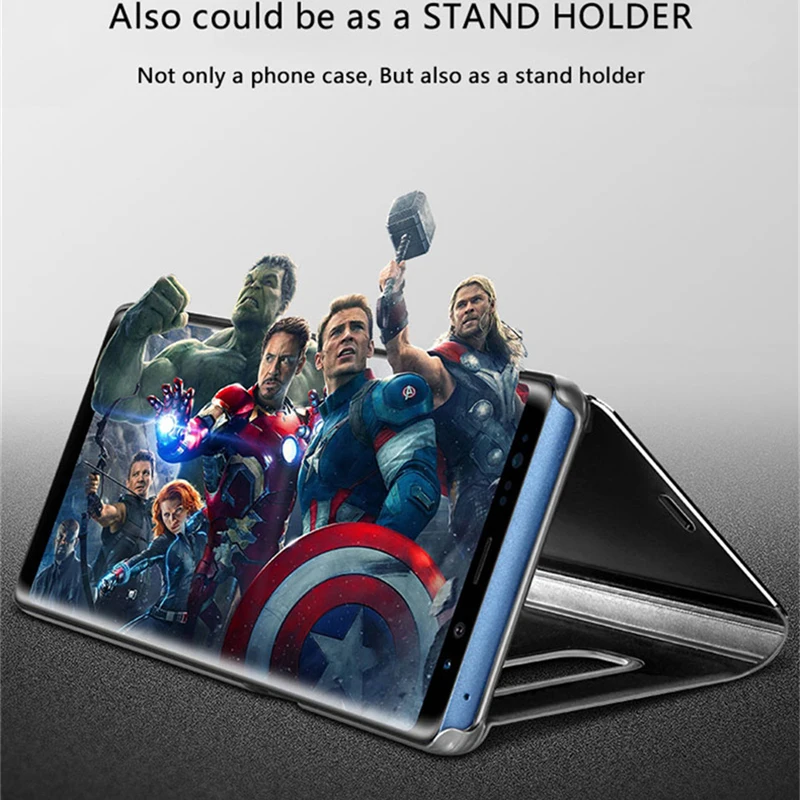 Умный зеркальный флип-чехол для Huawei P Smart Plus Y6 Y7 Pro Y9 2019 чехол Y5 Prime 2018 на Nova 2i 3 3i 4 Funda |