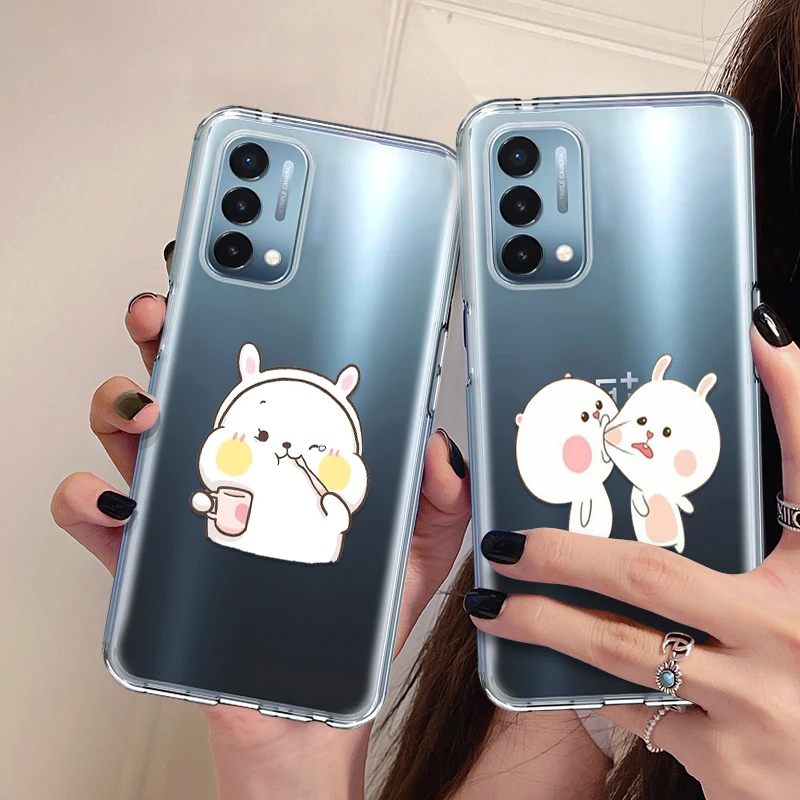

For Oneplus Nord 2 Cute Animal Case for Oneplus Nord 2 9 Pro 9RT 8 8T Cover Funda Soft Silicone Phone Bumper for Oneplus Nord 2