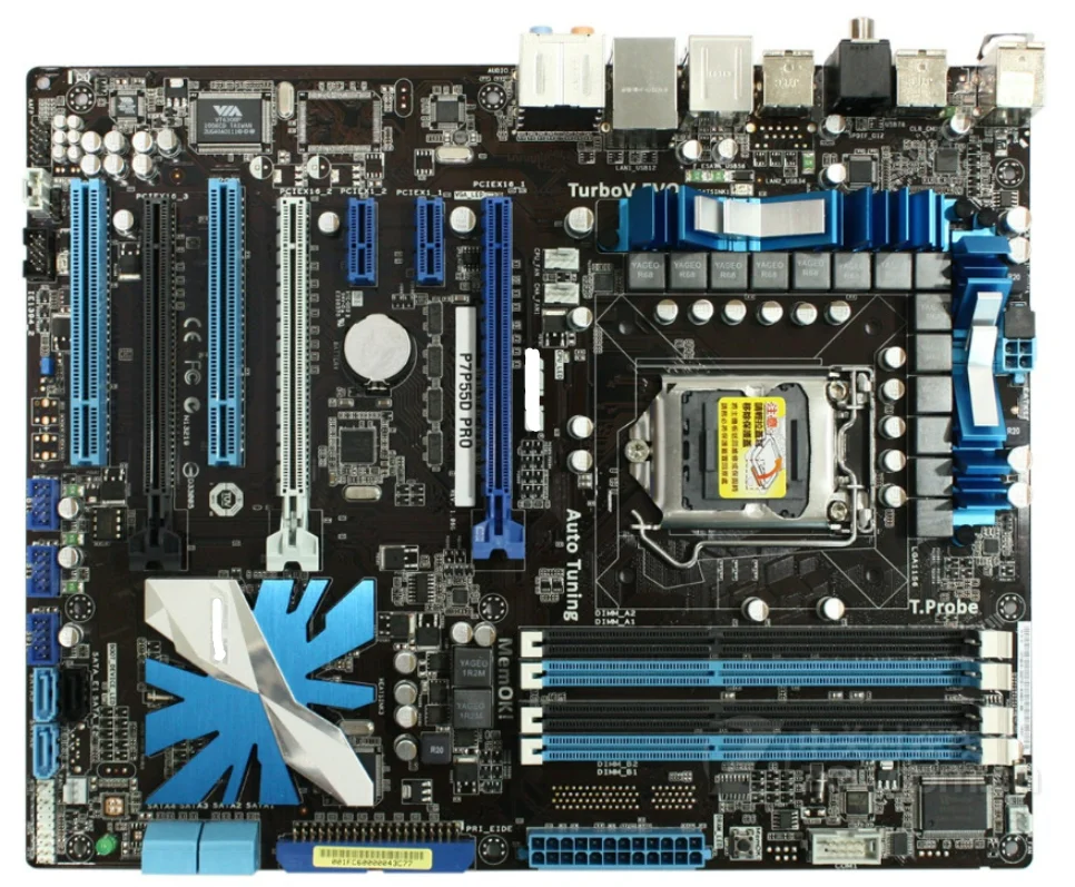 

P7P55D PRO оригинальная материнская плата DDR3 LGA 1156 для процессоров I5 I7 USB2.0 16 Гб P55 десктопные Материнские платы