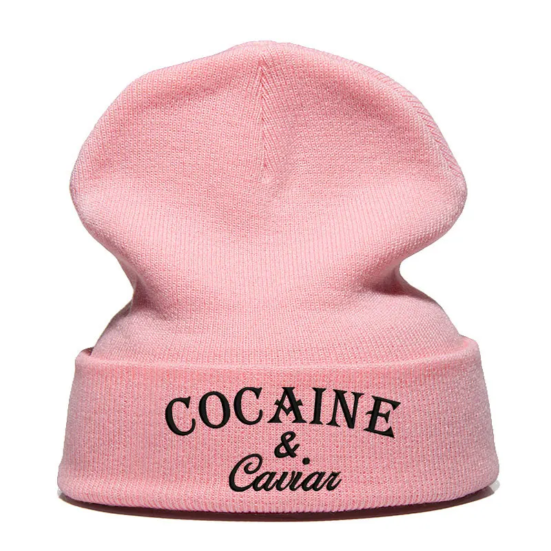 Beanie шляпа Skullie Кепки смутная зима вышивка забавная для уличного танцора, персонализированный для танцев в стиле хип-хоп с икрой Для женщин Для мужчин и мальчиков - Цвет: pink black