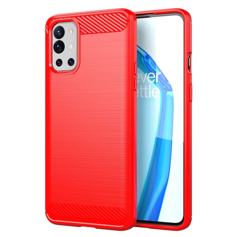 For Cover OnePlus 9R Case For OnePlus 9R Coque TPU Soft Carbon Fiber Silicone Protective Cover For OnePlus 9R One Plus 9R Fundas
