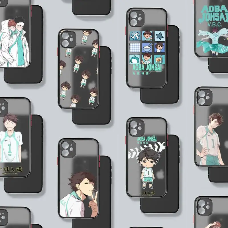 

Haikyuu Oikawa anime Phone Case matte transparent For iphone 7 8 11 12 plus mini x xs xr pro max cover