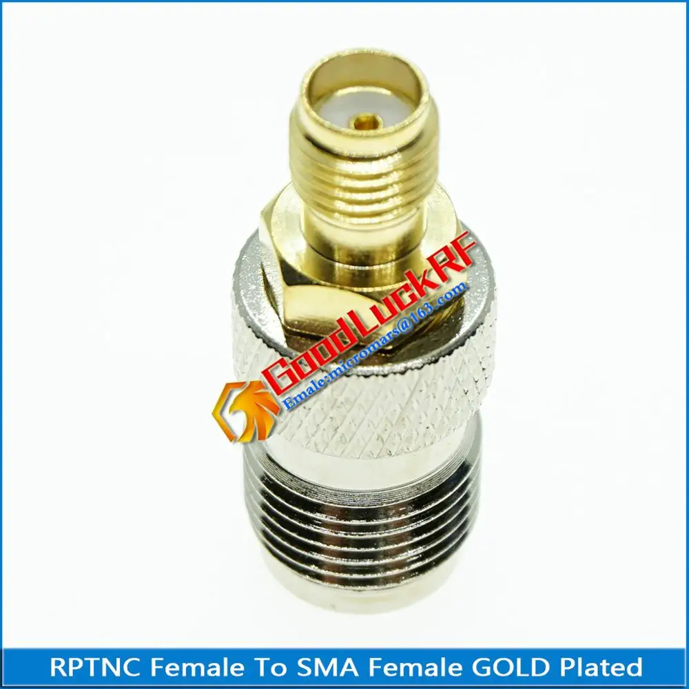 1X Pcs RPTNC RP-TNC RP TNC Female to SMA Plug Gold Plated Straight Coaxial RF Connector Adapters | Обустройство дома