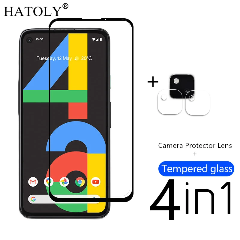 Защитное стекло 4 в 1 для Google Pixel 4A закаленное зеркальное 4A|Защитные стёкла и