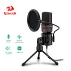 Omni конденсаторный микрофон Redragon Seyfert GM100, со штативом, аудио 3,5 мм, для компьютера, телефона, караоке, записи телефона