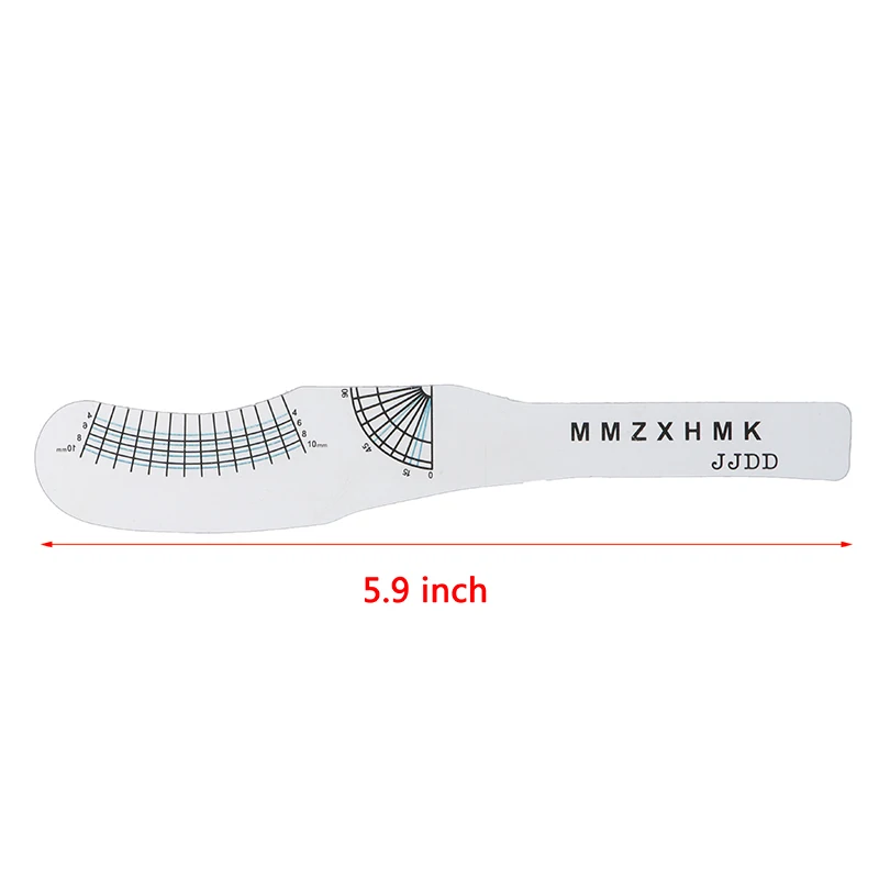 

2pcs Eyelashes Length Curling Degree Ruler Eyelash Measuring Ruler Lashes Symmetrical Positioning Extension Styling Tool