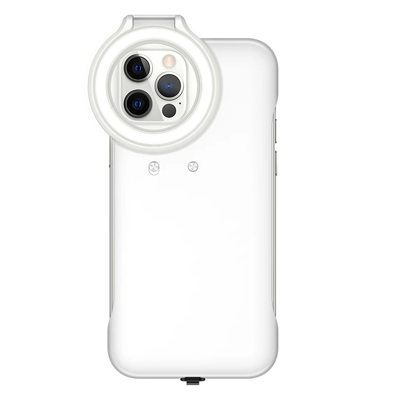 

2021 Fill cell phone case light fill light selfie beauty ring flash mobile phone case stable shell perfect for iphone 12 pro 12