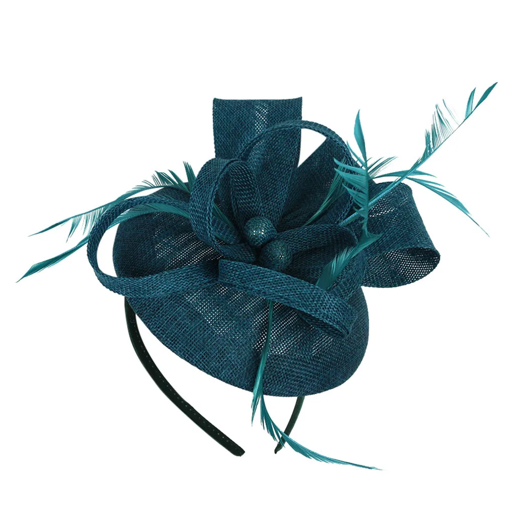 

Feather Handmade Women Hair Clip Party Prom Wedding Casual Fascinator Headpieces Hair Accessories Headwear Women turban opaska