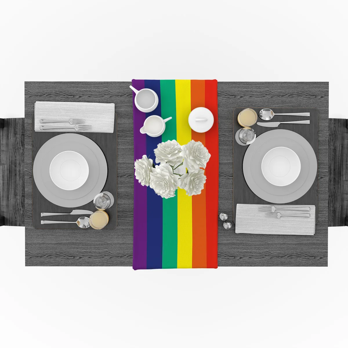 Полосками красочные простой Радуга Настольная дорожка s современный Украшения