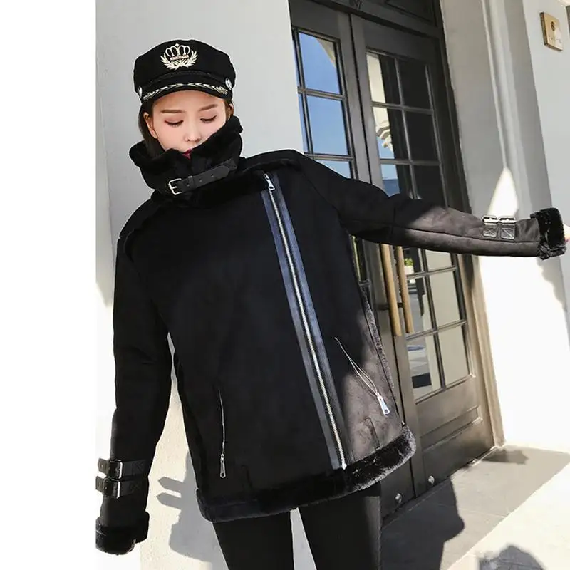 Ейстории новые женские ботинки сезон зима-осень кожаные куртки короткие иск из