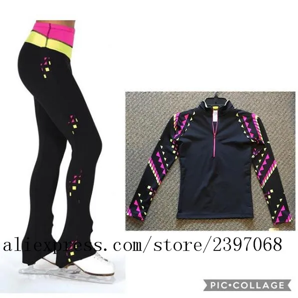 Костюмы для фигурного катания со штанами розовые брюки девочек женские на льду