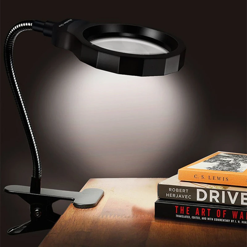 Лампа-Лупа со светодиодной подсветильник кой 5 светодиодный Гибкая Настольная