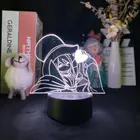 3D ночной Светильник будильник цоколь светильник Delineascope атмосферу туфли для косплея Blue Exorcist, амаймон короткая футболка с героями из японского аниме лампой