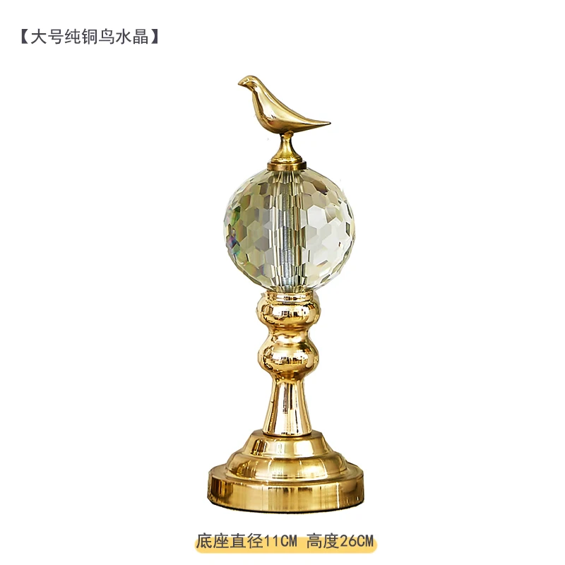 Креативное Латунное Хрустальное украшение в виде птицы поделки домашний винный