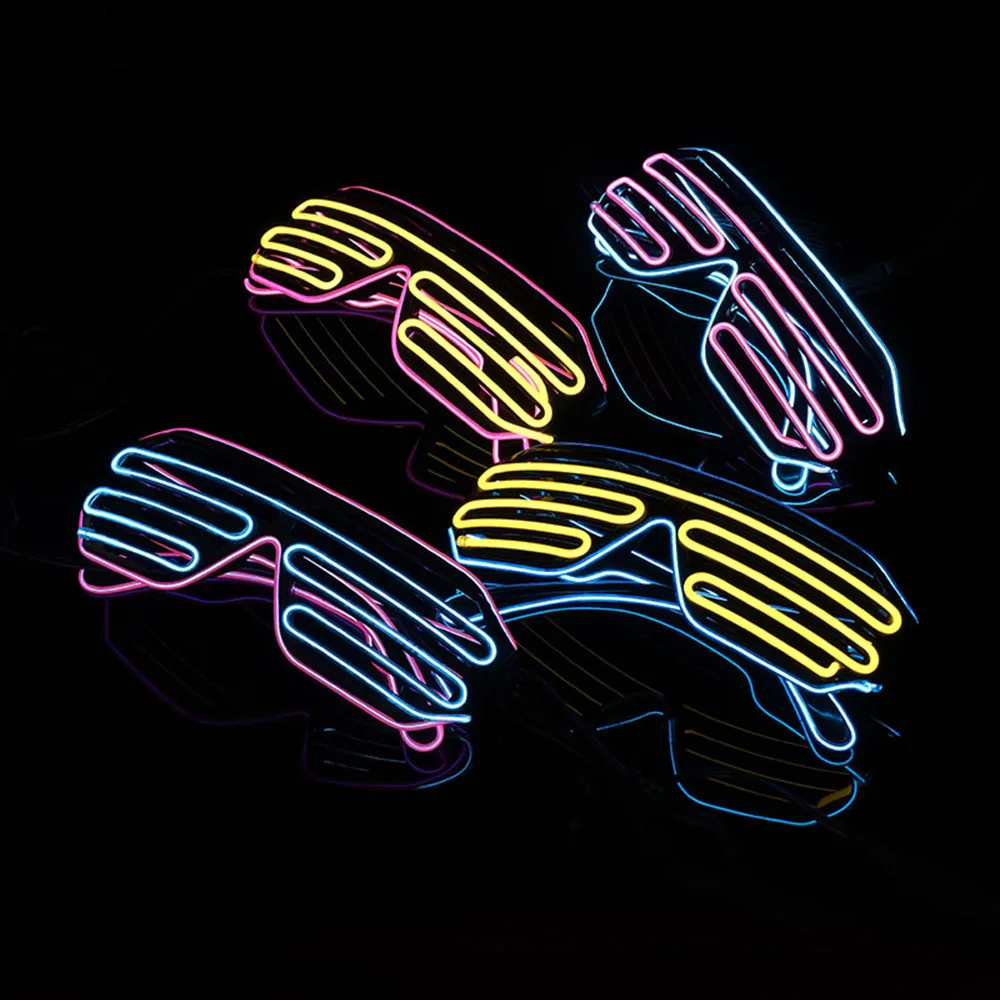 Светодиодсветодиодный очки 15 цветов на выбор светильник светящиеся неоновые с