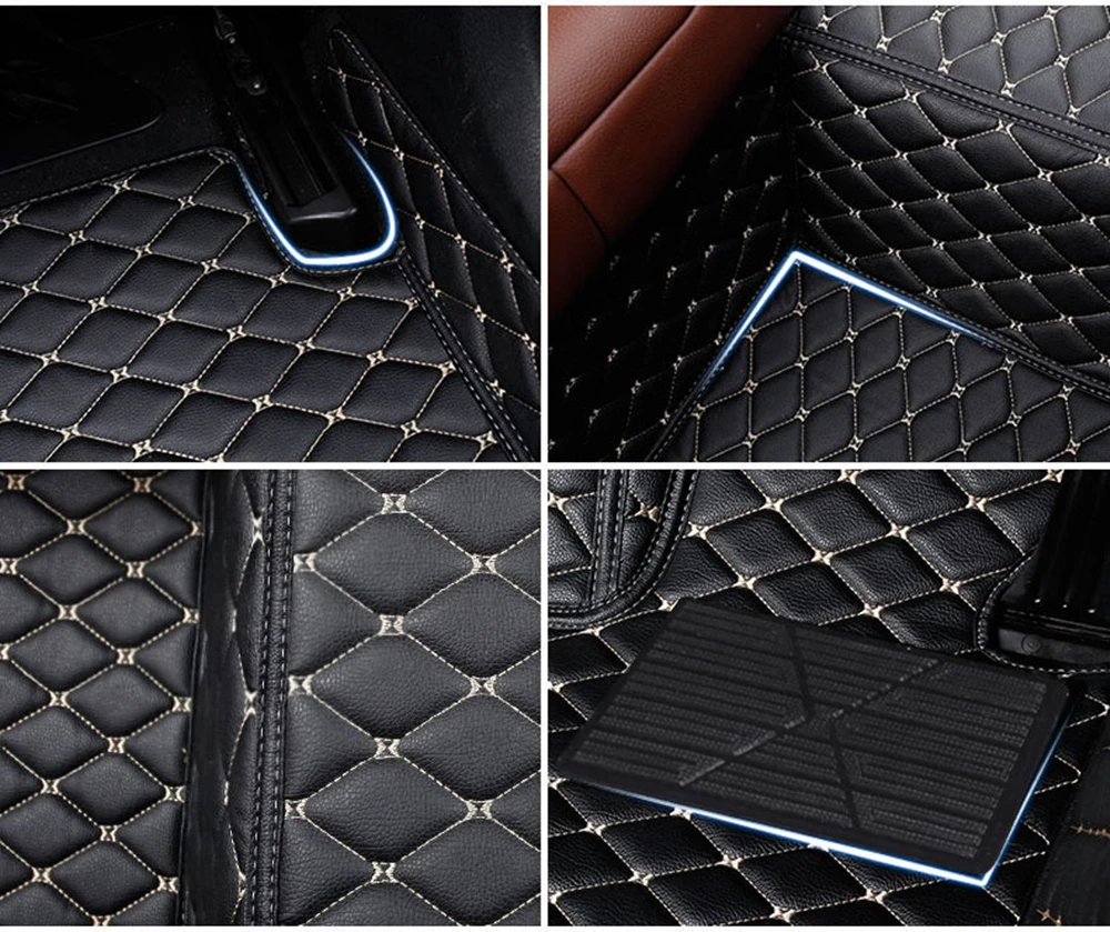 

Sinjayer Waterproof Leather Custom Fit Car Floor Mats Front & Rear FloorLiner AUTO Parts Carpet For Peugeot RCZ 2011 2012-2014