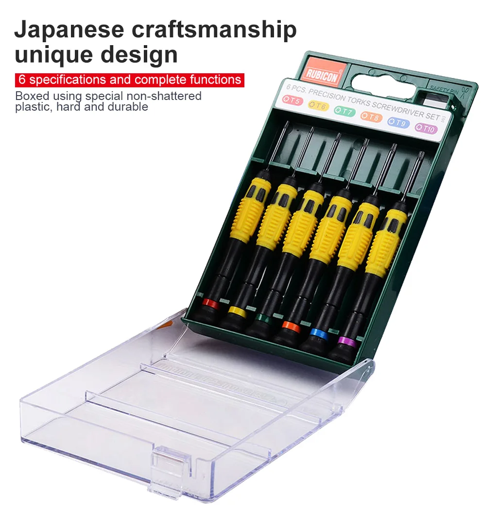 Набор отверток Torx 6 в 1 T5 T6 T8 T9 T10 магнитные отвертки для Nintendo Switch электронных часов