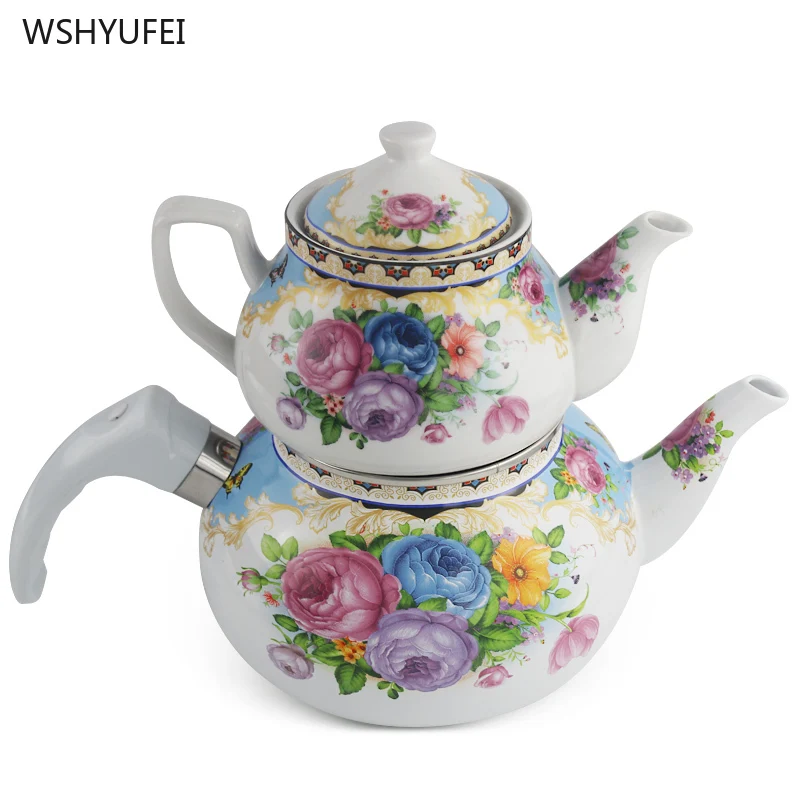 

2.5L Thicken mother pot enamel kettle wineware coffee pot induction cooker household kitchen cold kettle tea milk heating pot