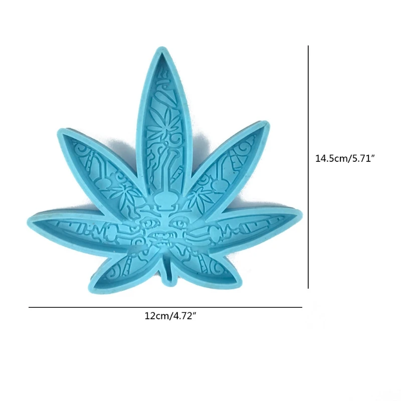 Форма в форме листьев марихуаны круглая силиконовая смола форма для подставки из
