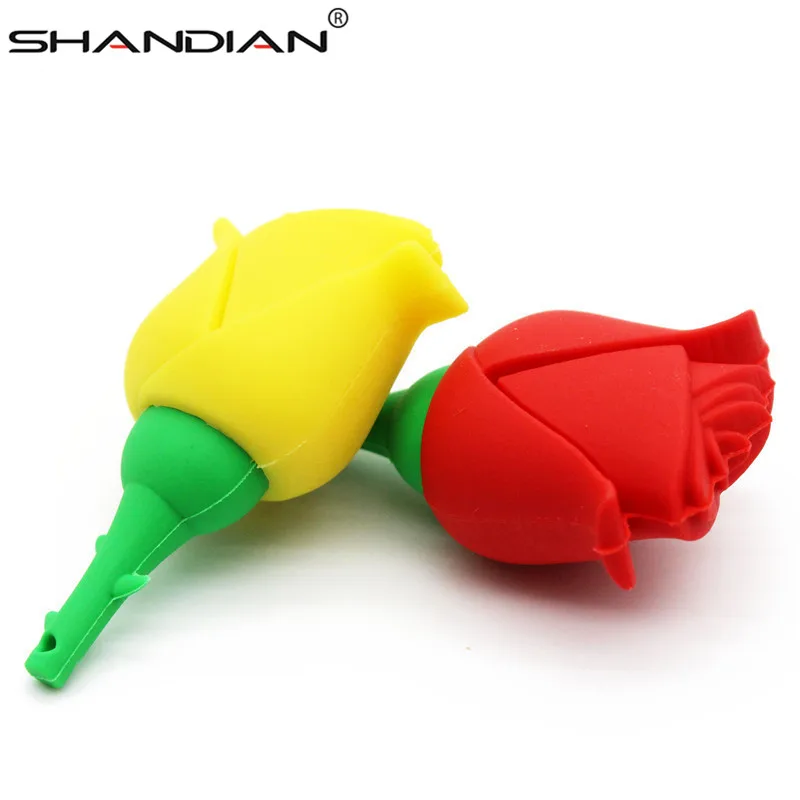 Usb флеш накопитель SHANDIAN в виде Розы 4 ГБ/16 ГБ/32 ГБ/64 ГБ| |