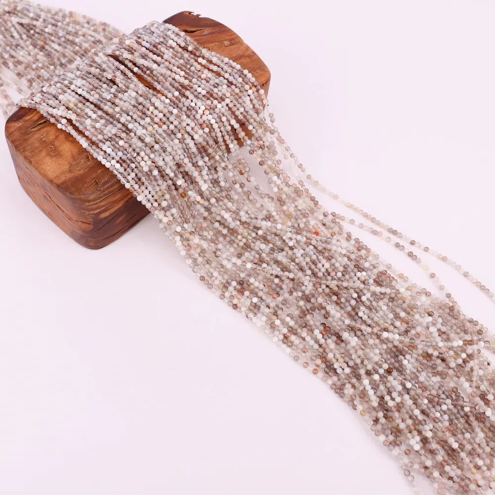 2 мм 3 круглые бусины из драгоценных камней Далмация океан Агат для ювелирных