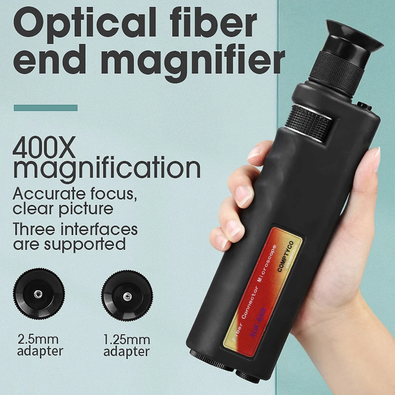 400X Fiber Optical Inspection Microscope LED Illumination Anti Slip Rubber AUA-400X