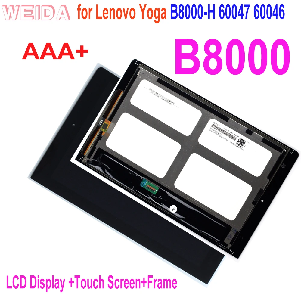 ЖК дисплей AAA + 10 1 ''для Lenovo Yoga B8000 H Tablet 60047 60046 с сенсорным экраном и дигитайзером