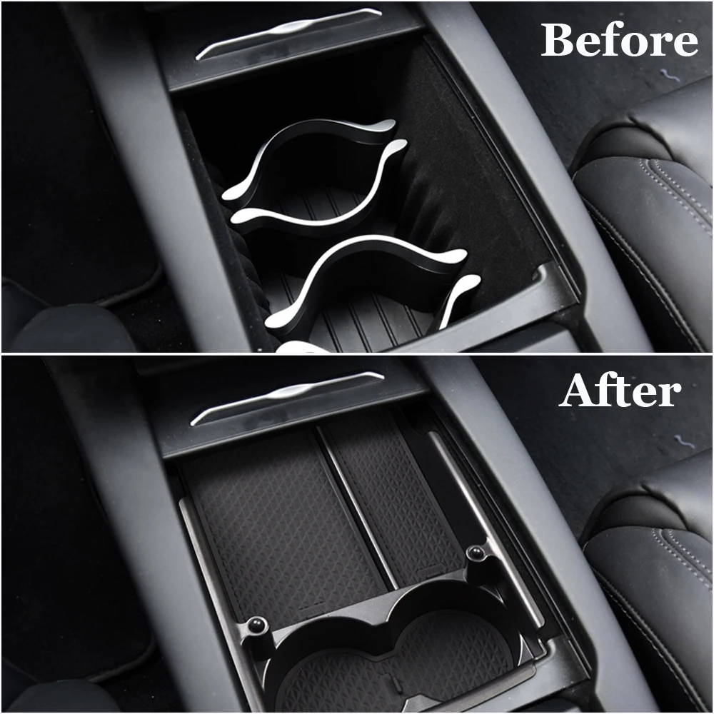 

Car Center Console Armrest Storage Box Tray Organizer Anti-Slip Mats Storage Tidying For Tesla MODEL X MODEL S