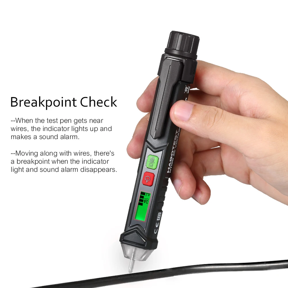 KKmoon Portable Non-contact AC Voltage Tester Pen Shaped V~Alert Detector with Sound Light Alarm Circuit Voltmeter | Инструменты