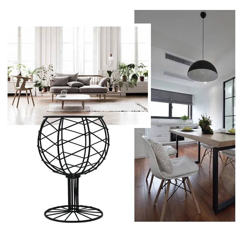 Креативный винный Стекло кованого железа снэк корзина для хранения закуски