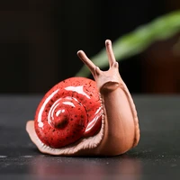new tea pets small snail creative ornaments boutique can raise ceramic home decorations cute mini flower pot aquascape tea play