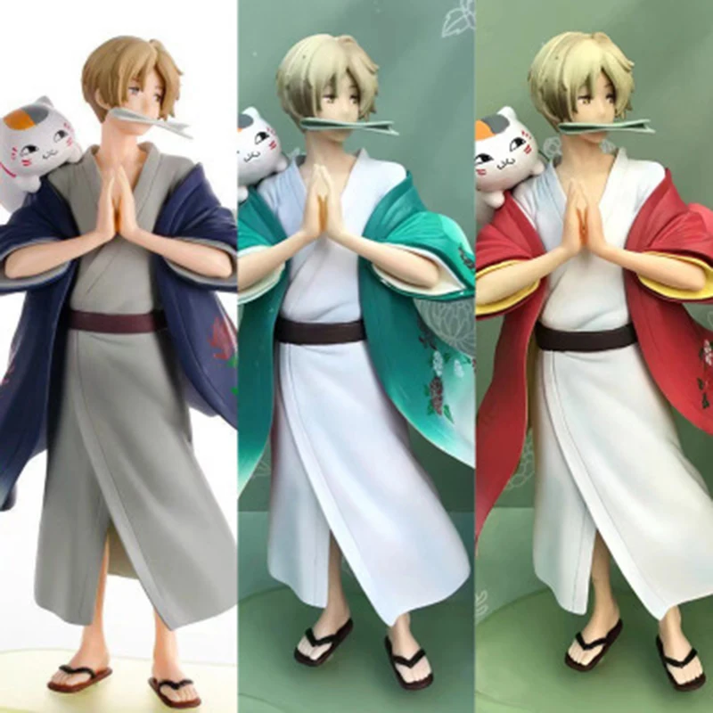 

20cm Anime Natsume Book of Friends Natsume Takashi Action Figure Cat Teacher Banquet Tonight PVC Collection Model Dolls Toy Gift
