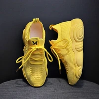 sneakers women dad platform chunky yellow sport running shoes harajuku mesh flat basket walking shoes zapatos deportivos mujer