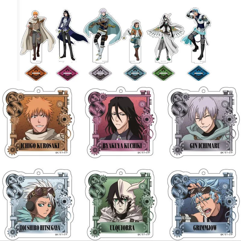 

Аниме отбеливатель Kurosaki ichigo Inoue Orihime, акриловый брелок, подвеска, подставка, фигурка, демонстрационная модель, пластина, косплей, настольные ...