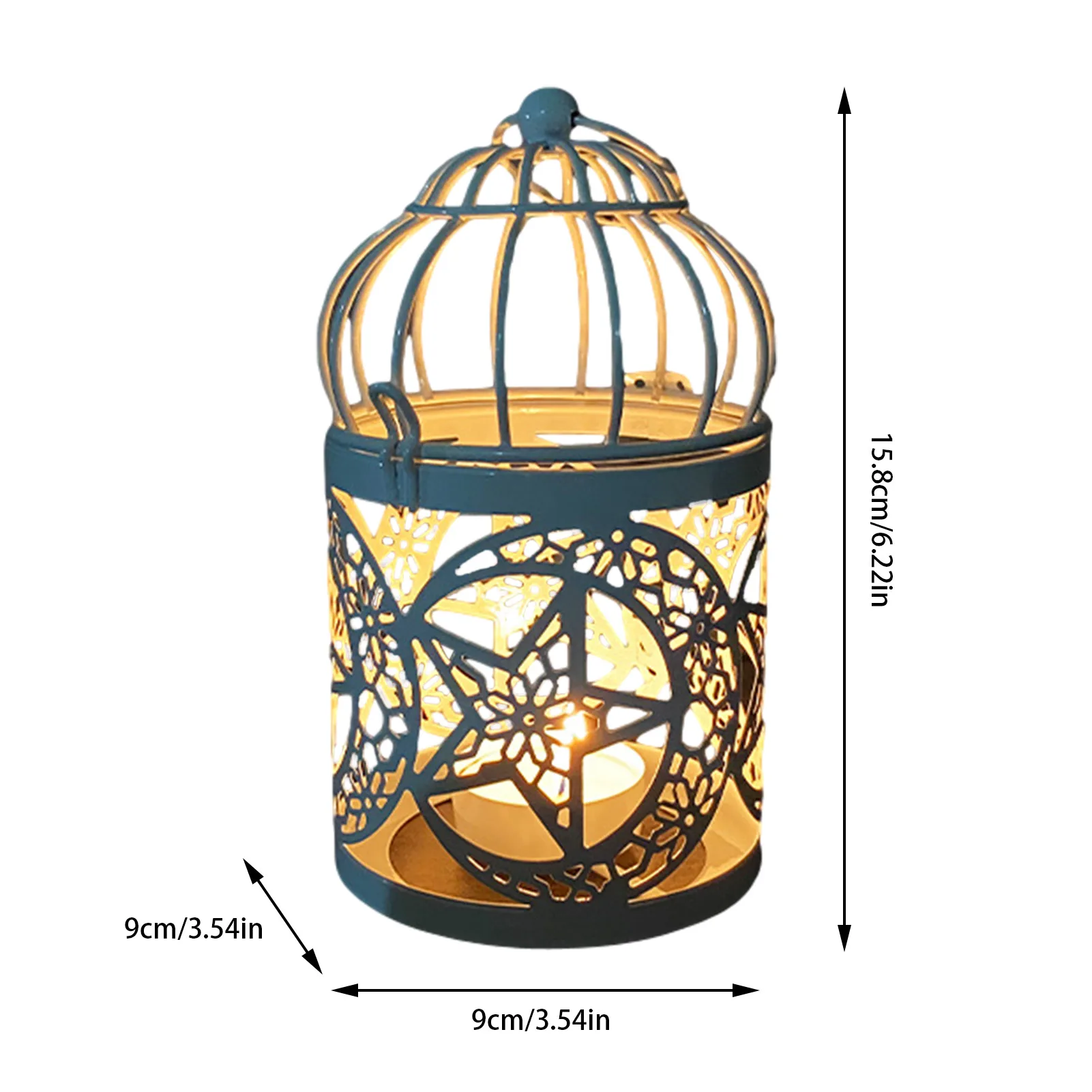 

Metal Hanging Candle Holder Candlestick Holder with Top Loop For Home Decoration