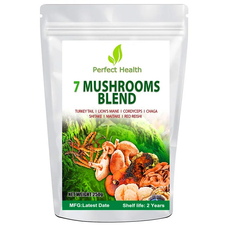 

7 грибов для иммунной поддержки-Львиная Грива + Кордицепс + Чага + красный рейши + шиитаке + майтаке + индейка