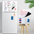 Мягкие наклейки на холодильник, размер 300*420 мм, магнитная доска для детей, сухой ластик, белая доска, школьные памятки, доска для сообщений