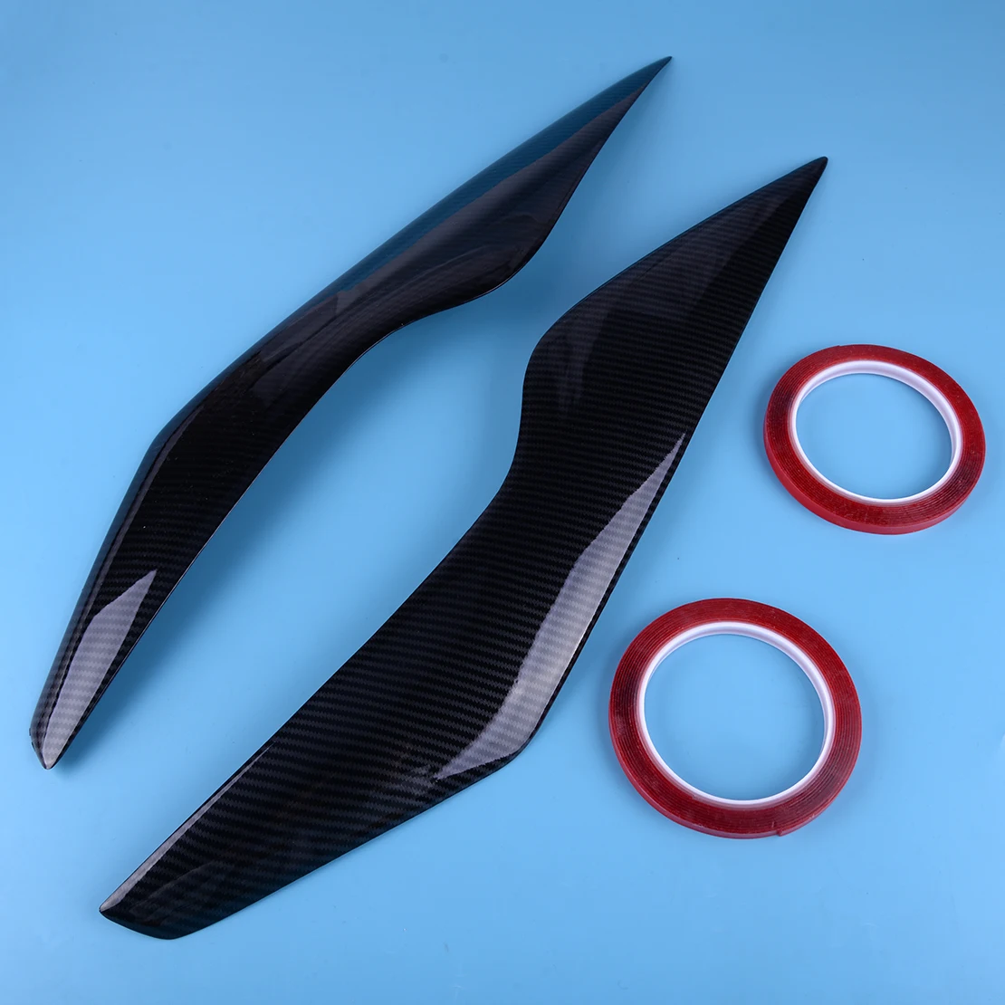 Beler углеродное волокно текстура передняя фара Брови Веки крышка отделка Литье