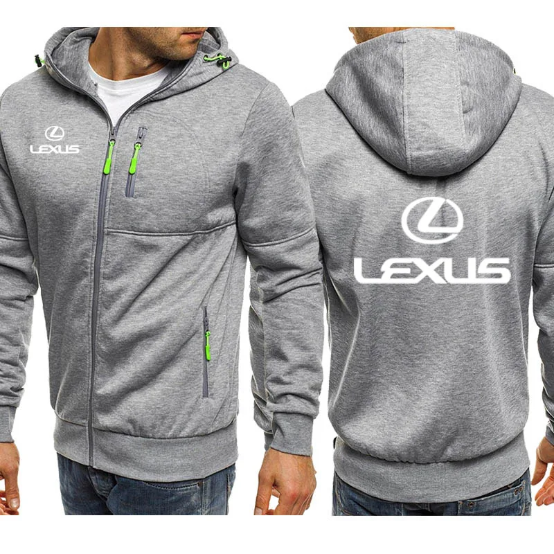 

Men Jacket Lexus Car Logo Print Casual Hip Hop Harajuku Long Sleeve Hooded Sweatshirts Mens Zipper Hoodies Man Hoody Clothing A