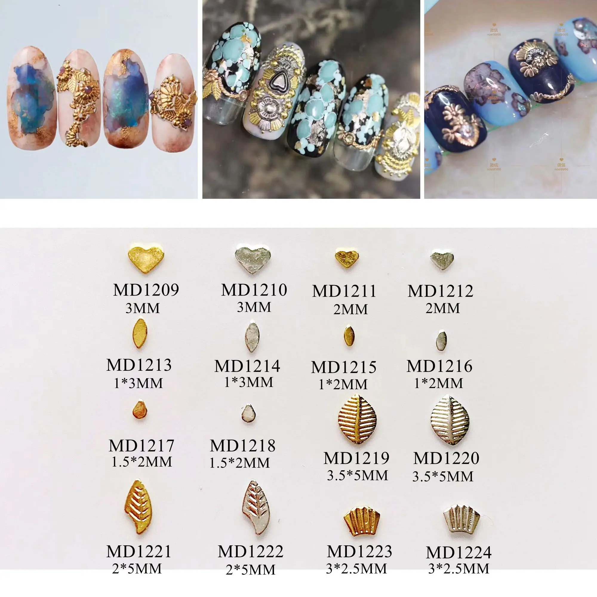 3D 500 шт./пакет металлический гвоздик с плоской задней частью в форме