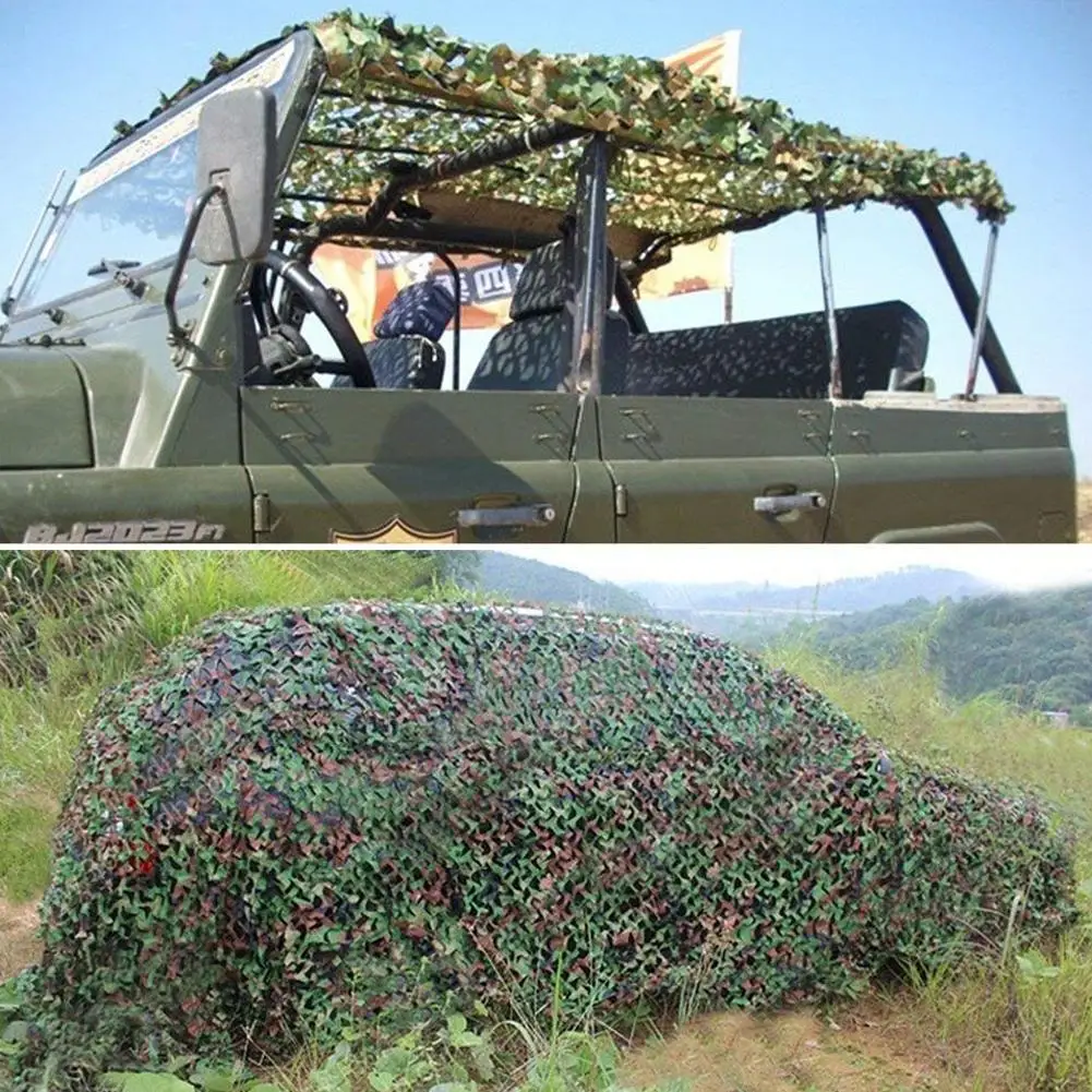 

2m X 3m Outdoor Hunting Cover Jungle Camouflage Mesh Woodland Net Car Camping Covers Army Tent Netting Training Shade Q7G2