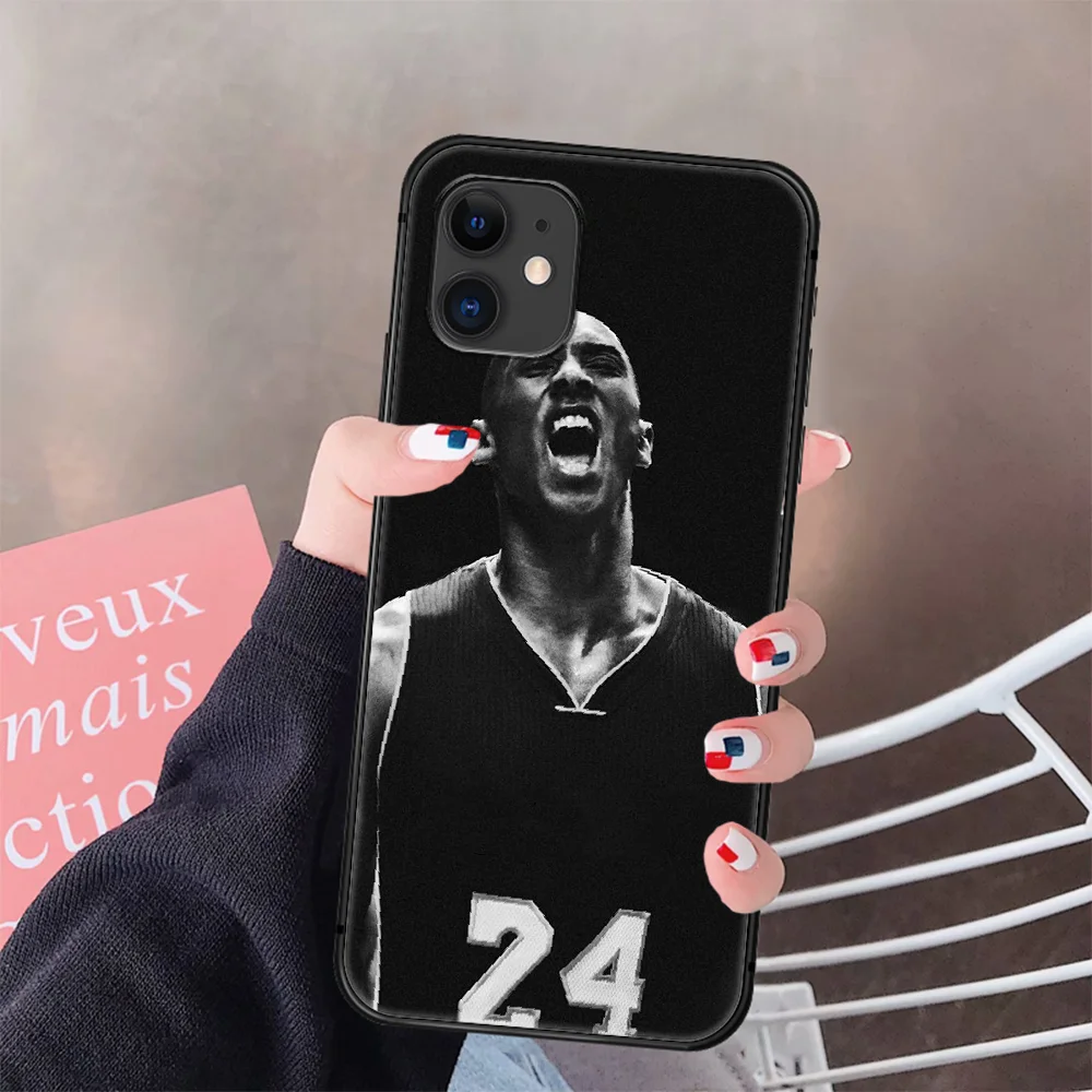 

Kobe Basketball Mamba Black Phone Case Cover Hull For IPhone 5 5s se 2 6 6s 7 8 12 Mini Plus X XS XR 11 PRO MAX black Bumper