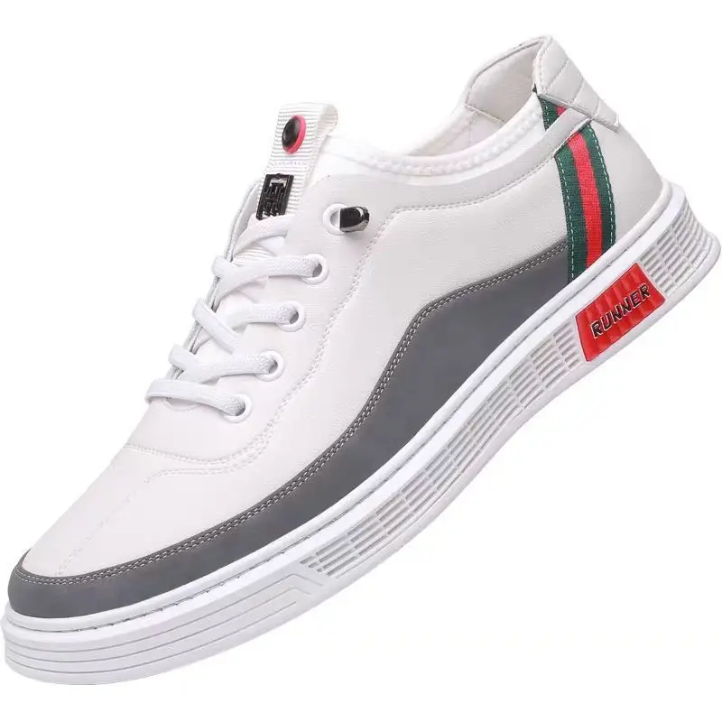 

2021 Spring and Summer New Trend All-match Sports Shoes Non-slip White Shoes Breathable Fashion Increased Casual Men's Shoes