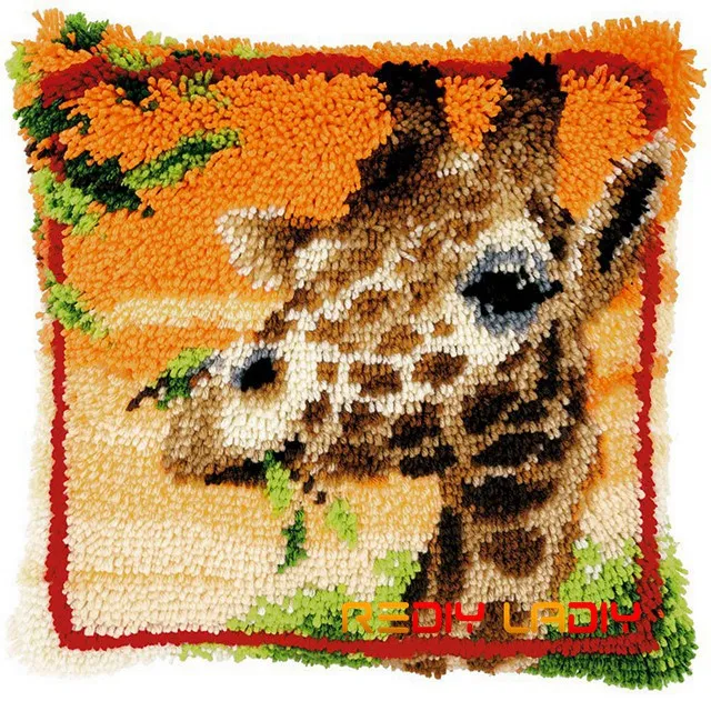 Новые наборы подушек с 3D защелкой, животные, ленивая собака, сделай сам, рукоделие, комплект для вязания крючком, ковер, пряжа, ручная работа, незавершенная вышивка, наволочка - Цвет: BZ721